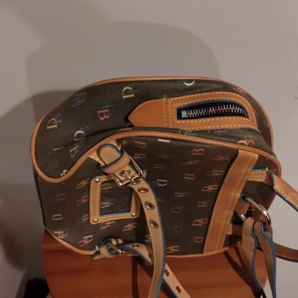 Dooney & Bourke Backpack Vintage Multi Colored Rare - Picture 5 of 12